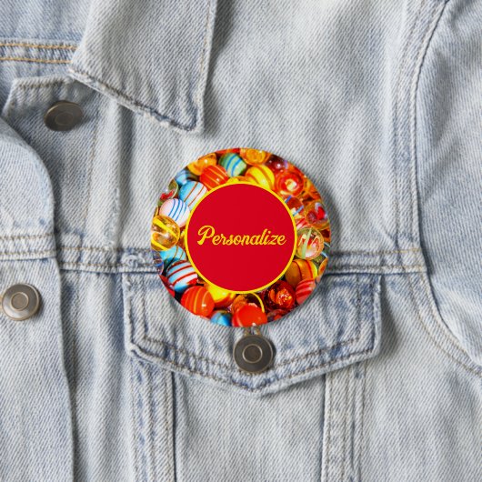 ガラスは古い学校のヴィンテージを大理石 缶バッジ (インサイチュ)