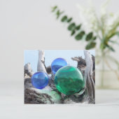 ガラスは流木で浮かびます ポストカード (スタンド正面)