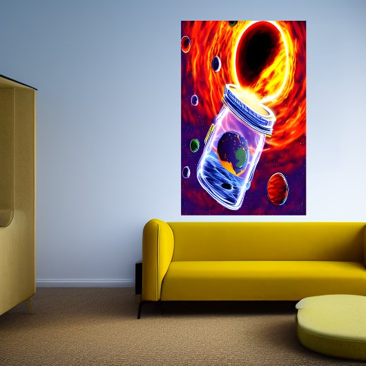 ガラスびんの中の惑星 | AIアートポスター ポスター