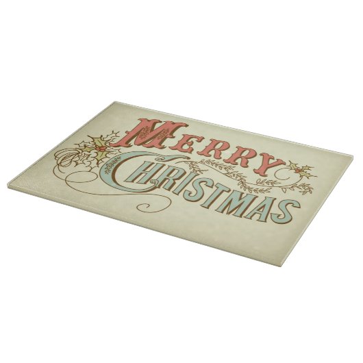 ガラスまな板かメリークリスマス カッティングボード (角)