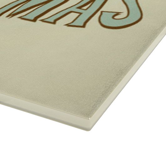 ガラスまな板かメリークリスマス カッティングボード (角)