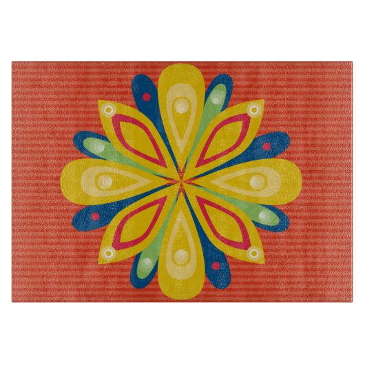 ガラスまな板は赤を破烈させました カッティングボード (正面)