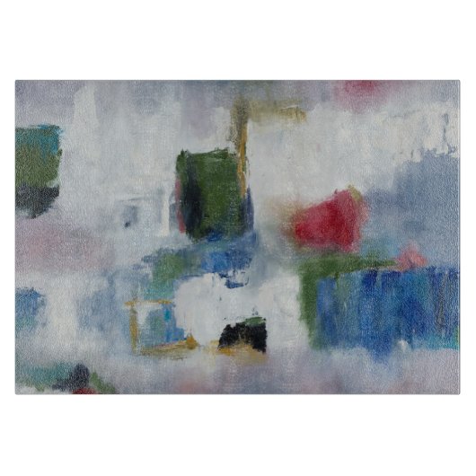 ガラスまな板11" x8"元の芸術 カッティングボード (正面)