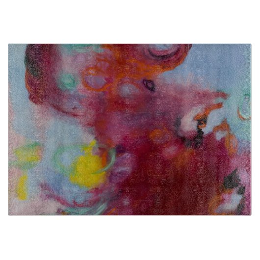 ガラスまな板8x11のオリジナルの芸術 カッティングボード (正面)