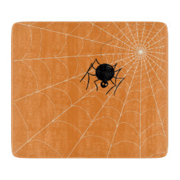 ガラスまな板-くもの巣のくも カッティングボード