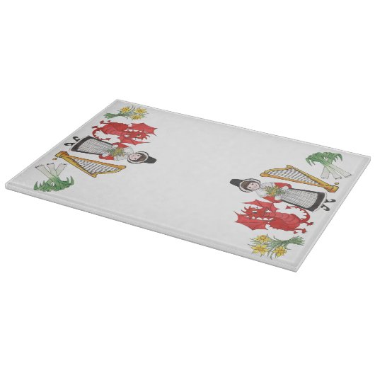 ガラスまな板: ラッパスイセンのドラゴンのニラネギのハープ カッティングボード (角)