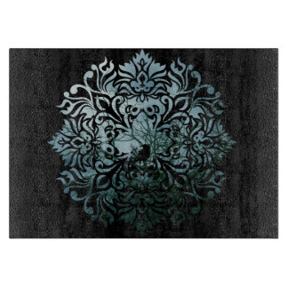 ガラスまな板- 「着席のRaven カッティングボード