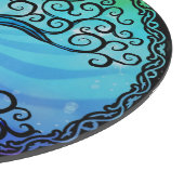 ガラスまな板- 「Lifeのケルト族の木 カッティングボード (角)