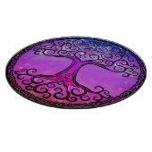 ガラスまな板- 「Lifeのケルト族の木 カッティングボード (角)