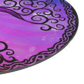 ガラスまな板- 「Lifeのケルト族の木 カッティングボード (角)