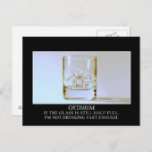 ガラスもしが一杯だから早く飲むしかない ポストカード (正面/裏面)