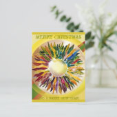 ガラスを飾るメリークリスマス シーズンポストカード (スタンド正面)