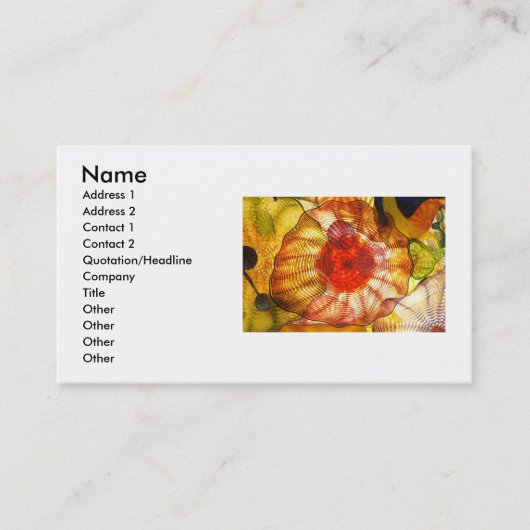 ガラスアートビジネスカード 名刺 (正面)