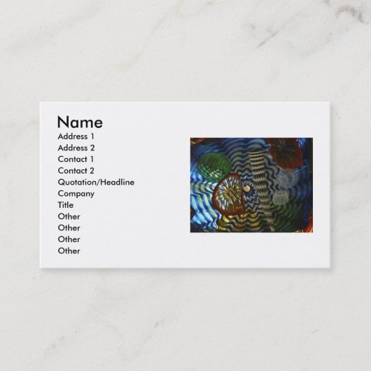 ガラスアートビジネスカード 名刺 (正面)
