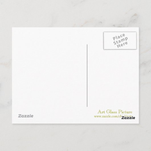 ガラスエレガントコイ魚モダンファインアート葉書 ポストカード (裏面)