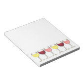 ガラスオブレッドホワイトロゼグラスワイナリーワイン恋人 ノートパッド (アングル)