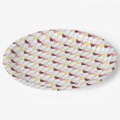 ガラスオブレッドホワイトロゼグラスワイナリーワイン恋人 ペーパープレート (アングル)