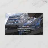 ガラスオーガニックファサードoffice超高層ビル長方形 名刺 (裏面)