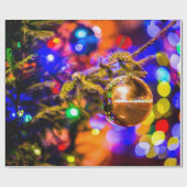 ガラスオーナメントボール、明るいライト ラッピングペーパー (フラット)