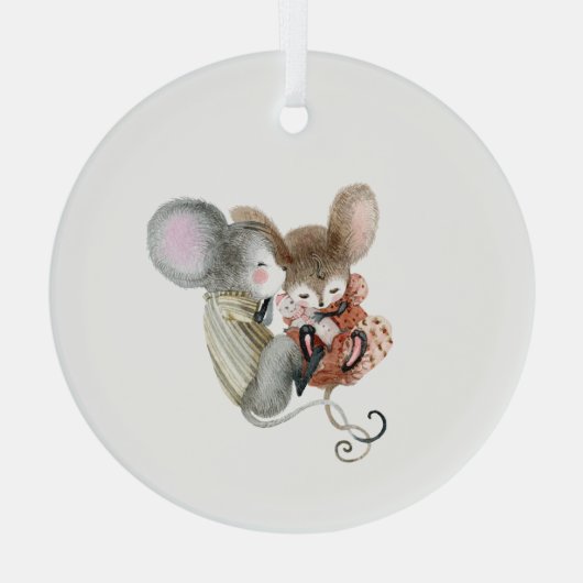 ガラスオーナメント – クリスマスネズミ (裏面)
