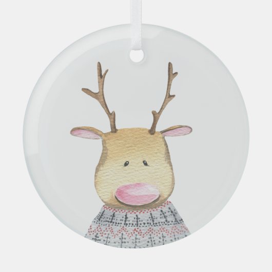 ガラスオーナメント – 鹿 (正面)