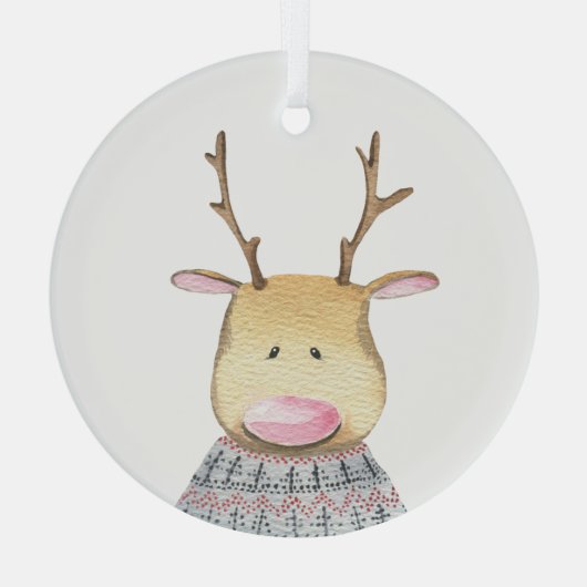 ガラスオーナメント – 鹿 (裏面)