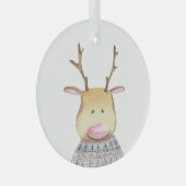 ガラスオーナメント – 鹿 (正面右)