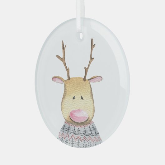 ガラスオーナメント – 鹿 (正面左)
