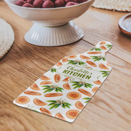 ガラスカスタムオレンジ色の水彩、キッチン カッティングボード