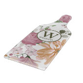 ガラスカスタム製ファミリー水彩花 カッティングボード (角)