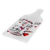 ガラスカッティングボードバレンタインデースカル カッティングボード (角)