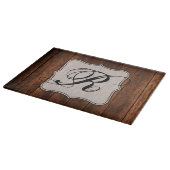 ガラスカッパーソナライズされたティングバーンウッドカントリールスティ カッティングボード (角)