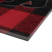 ガラスカッパーソナライズされたティングレッドバッファロープレイドベア カッティングボード (角)