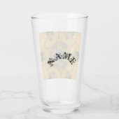 ガラスカップバラのような万華鏡のように千変万化するパターンアート,イエロー タンブラーグラス (裏面)