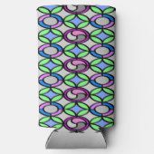 ガラスカラフルタイル模様 スリム缶クーラー (裏面)