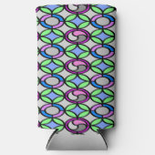 ガラスカラフルタイル模様 スリム缶クーラー (正面)