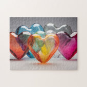 ガラスカラフルハート ジグソーパズル (横)