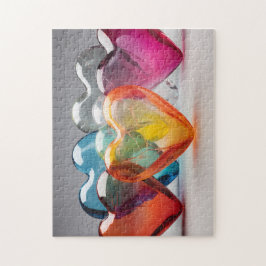 ガラスカラフルハート ジグソーパズル