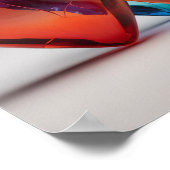 ガラスカラフルハート ポスター (角)