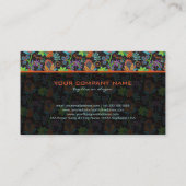 ガラスカラフルビーズルックレトロフローラデザイン 名刺 (裏面)