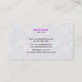 ガラスカラフルビーズルックレトロフローラデザイン 名刺 (裏面)