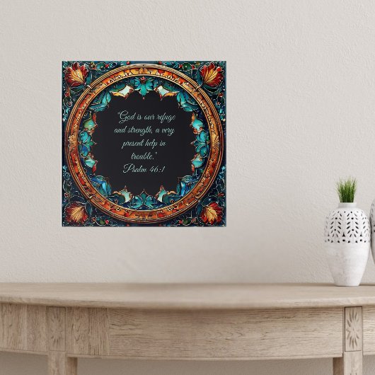 ガラスカラフルフェイクのカスタマイズ可能な聖句 ポスター