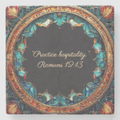 ガラスカラフルフェイクカスタマイズ ストーンコースター (正面)