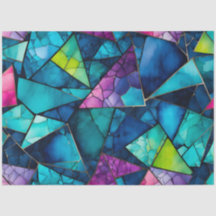 ガラスカラフルモザイクアートティッシュペーパー