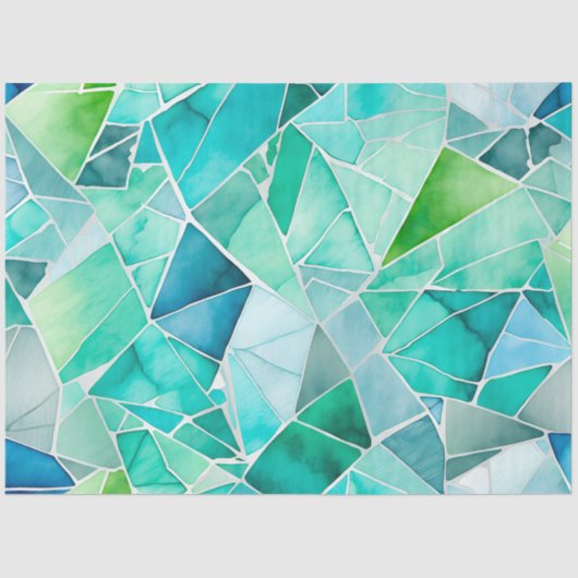 ガラスカラフルモザイクアートティッシュペーパー 薄葉紙 (正面)