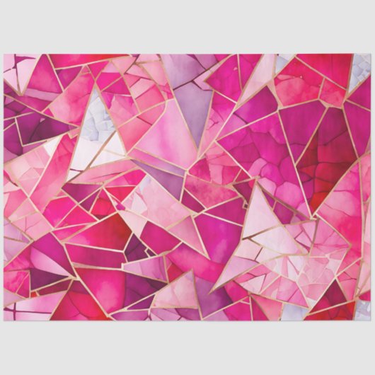 ガラスカラフルモザイクアートティッシュペーパー 薄葉紙 (正面)