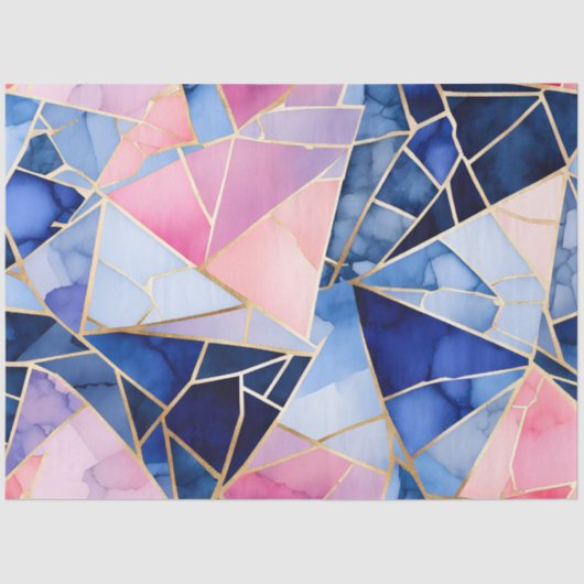 ガラスカラフルモザイクアートティッシュペーパー 薄葉紙 (正面)