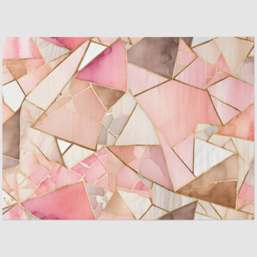 ガラスカラフルモザイクアートティッシュペーパー 薄葉紙 (正面)