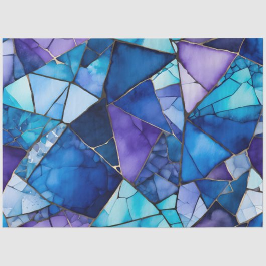 ガラスカラフルモザイクアートティッシュペーパー 薄葉紙 (正面)