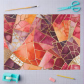 ガラスカラフルモザイクアートティッシュペーパー 薄葉紙 (クラフト)